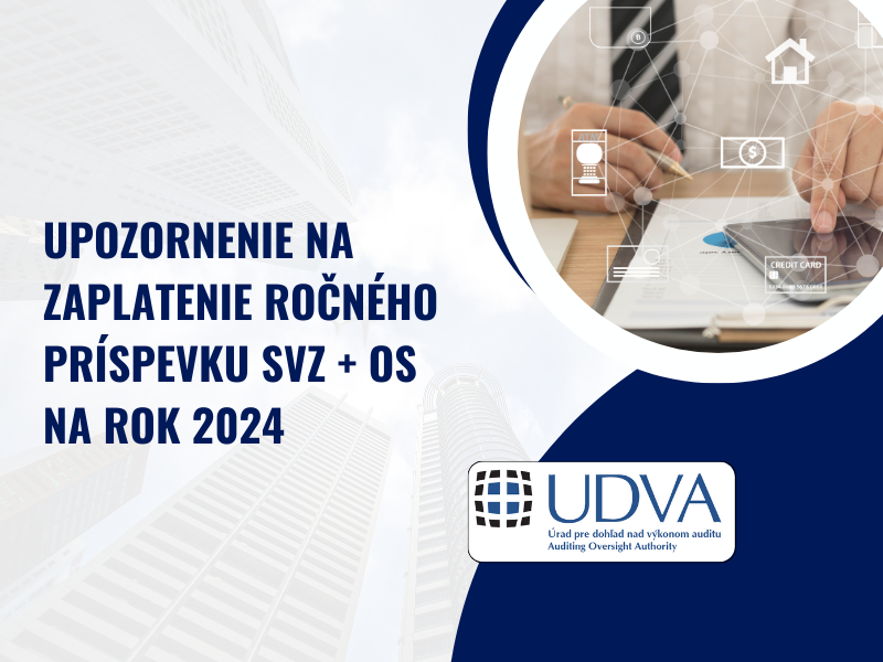 Upozornenie na zaplatenie ročného príspevku SVZ a OS na rok 2024