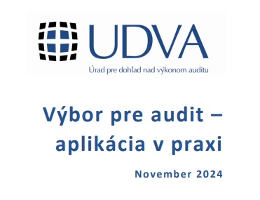 Aktualizovaná metodická príručka pre výbory pre audit